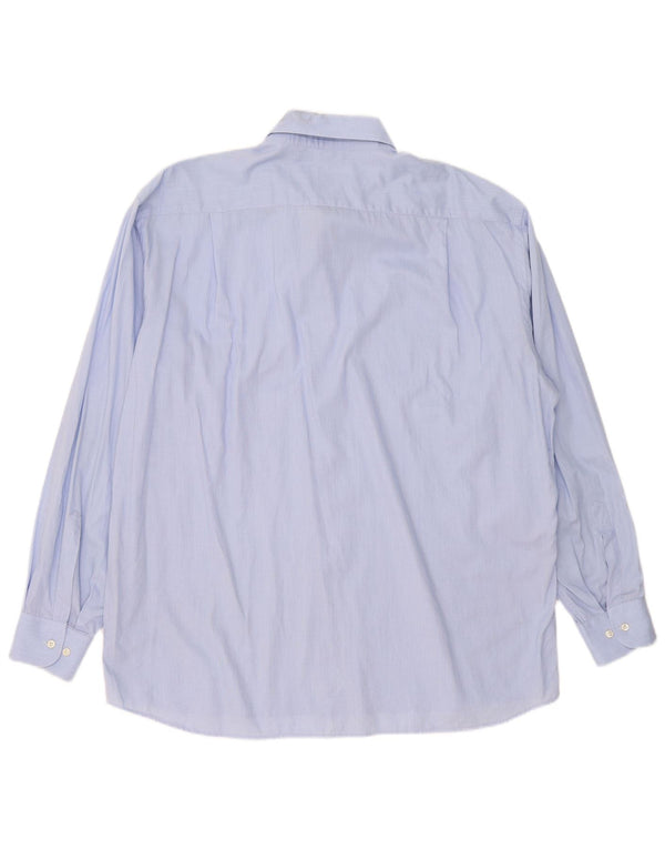 Roccobarocco Chemise Homme Taille 45 18 2XL Coton Bleu