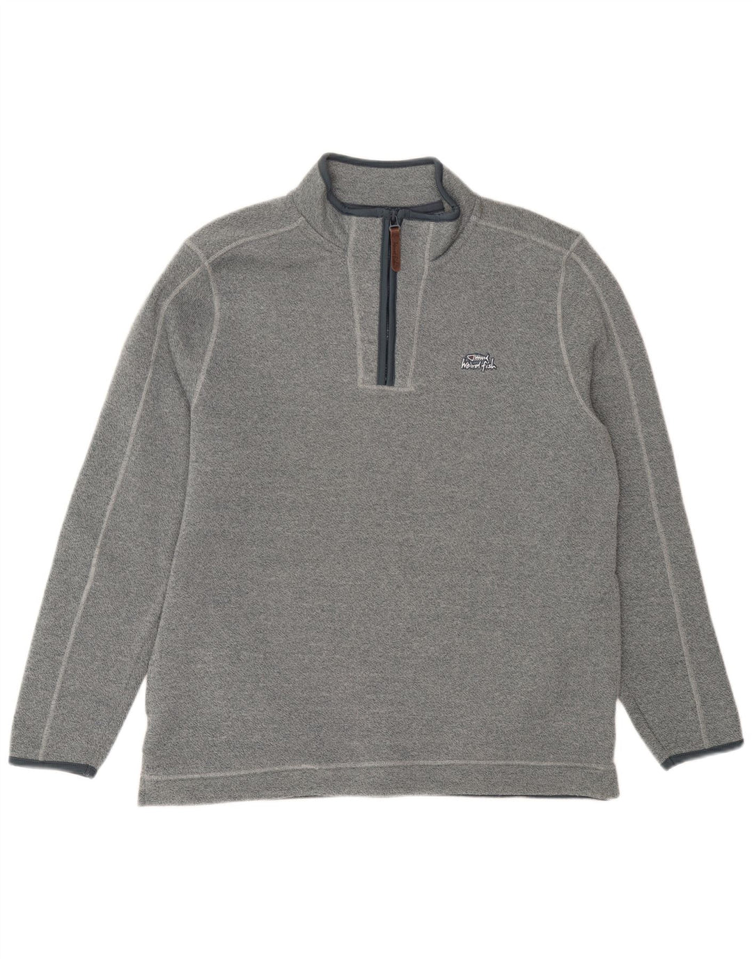 Weird Fish Sweat-shirt à col zippé pour homme en polyester moucheté bleu