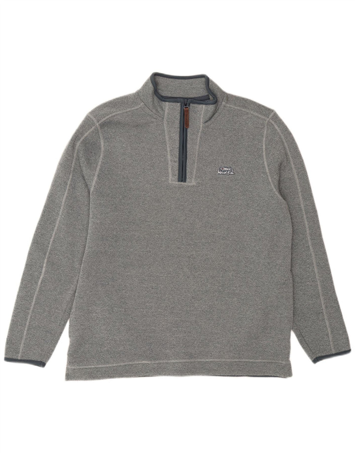 Weird Fish Sweat-shirt à col zippé pour homme en polyester moucheté bleu