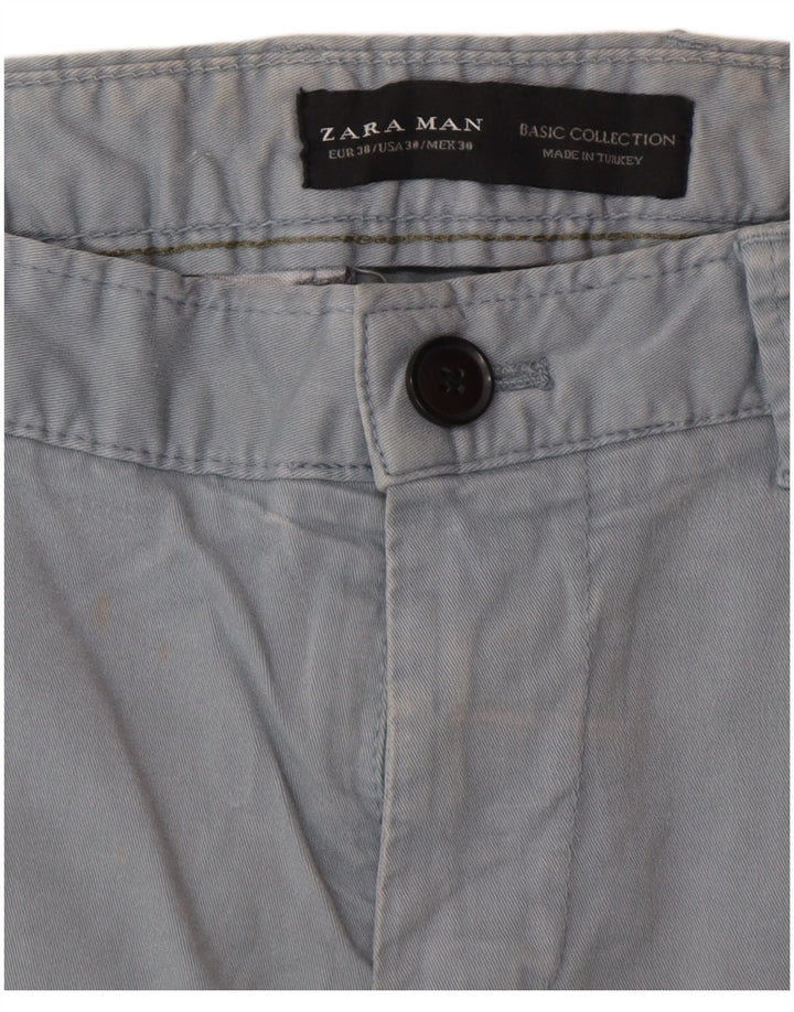 Zara Pantalon Chino Slim Homme EU 38 Small W30 L33 Gris