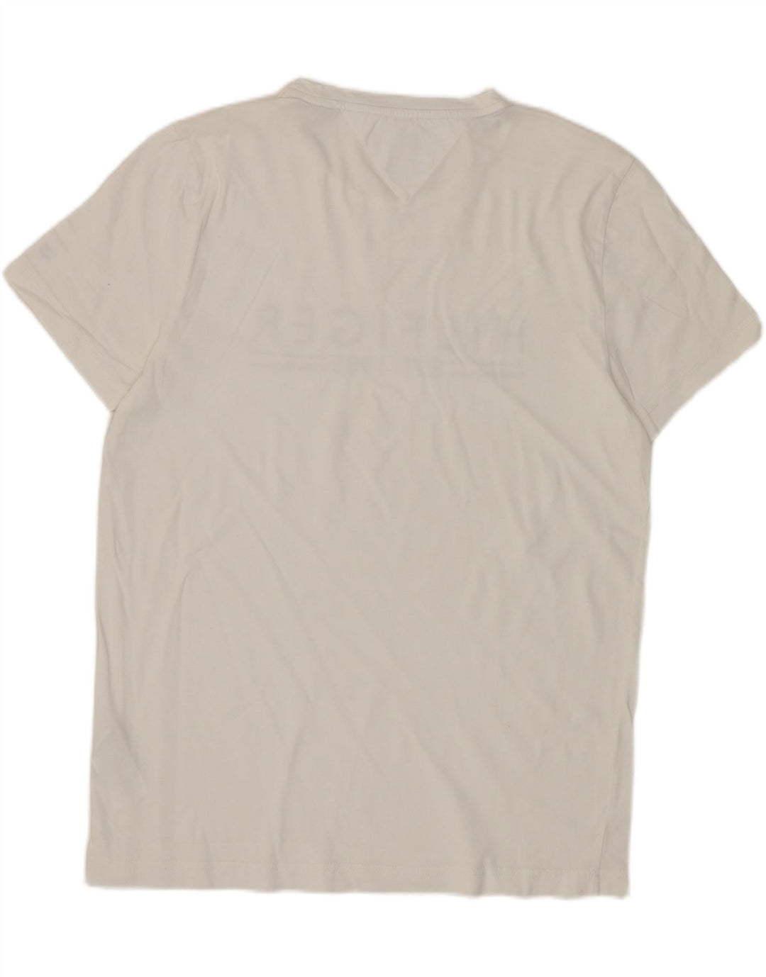 TOMMY HILFIGER T-Shirt Graphique Homme Blanc Moyen Coton