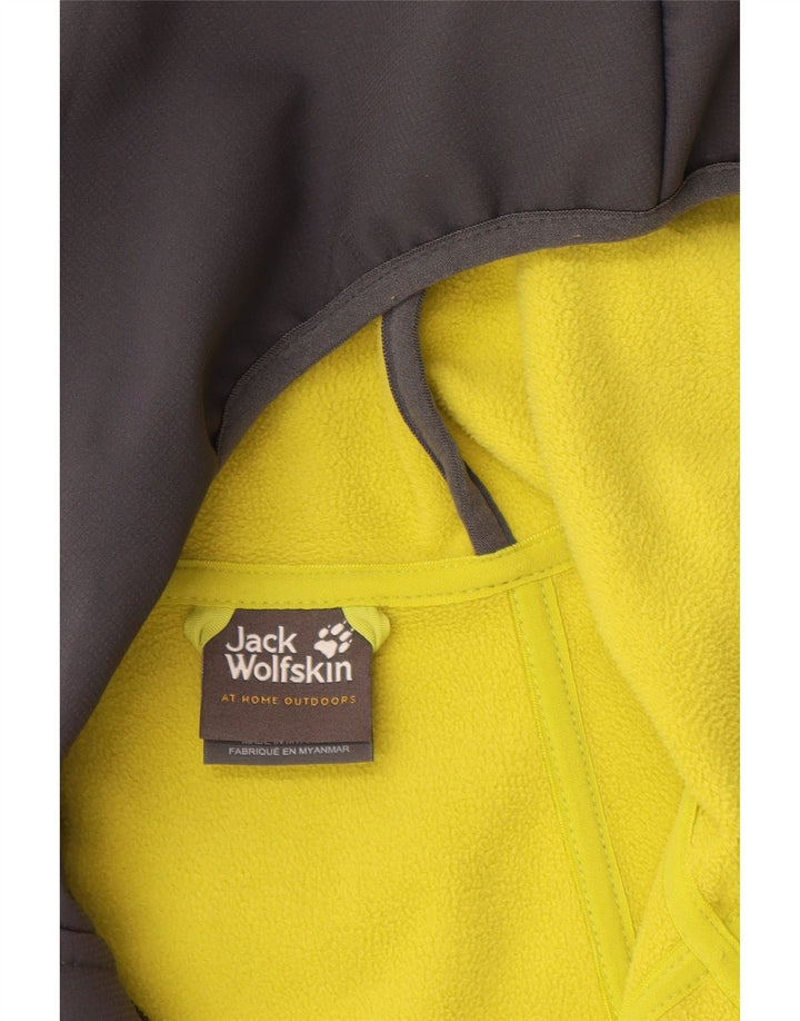 Jack Wolfskin Veste coupe-vent à capuche pour homme UK 48 2XL Gris Polyester