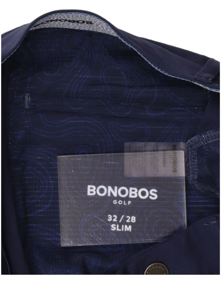 BONOBOS Pantalon Chino Coupe Slim Homme W32 L28 Bleu Marine Polyester