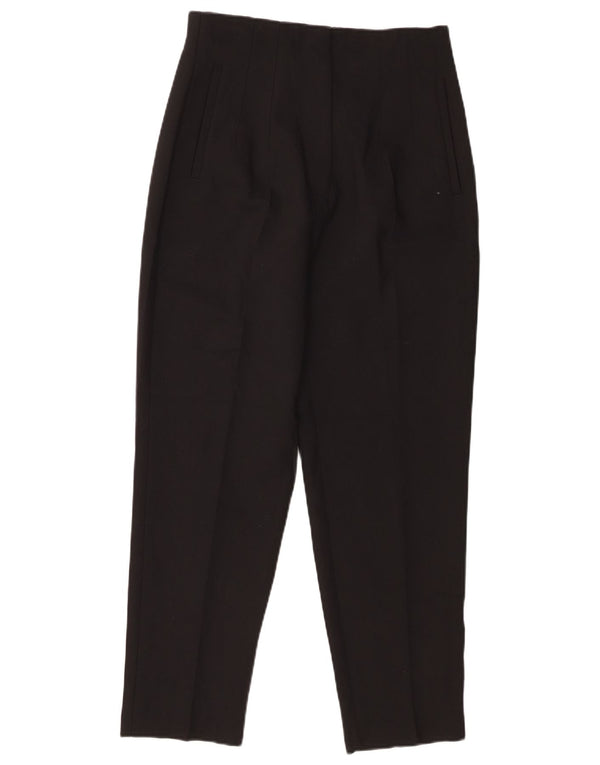 Zara Pantalon décontracté taille haute fuselé pour femme Medium W28 L27 Noir