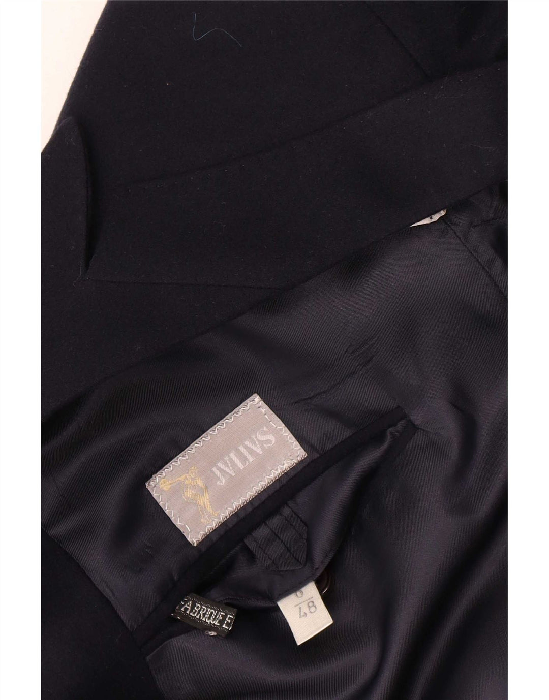 Jvlivs Veste Blazer Croisée Homme IT 48 Laine Bleu Marine Moyen