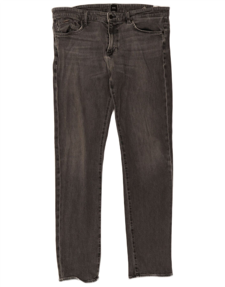 Hugo Boss Jean Slim W38 L34 Gris Coton Homme