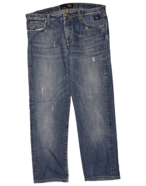 Roy Rogers Jean droit vieilli pour homme W35 L29 Bleu