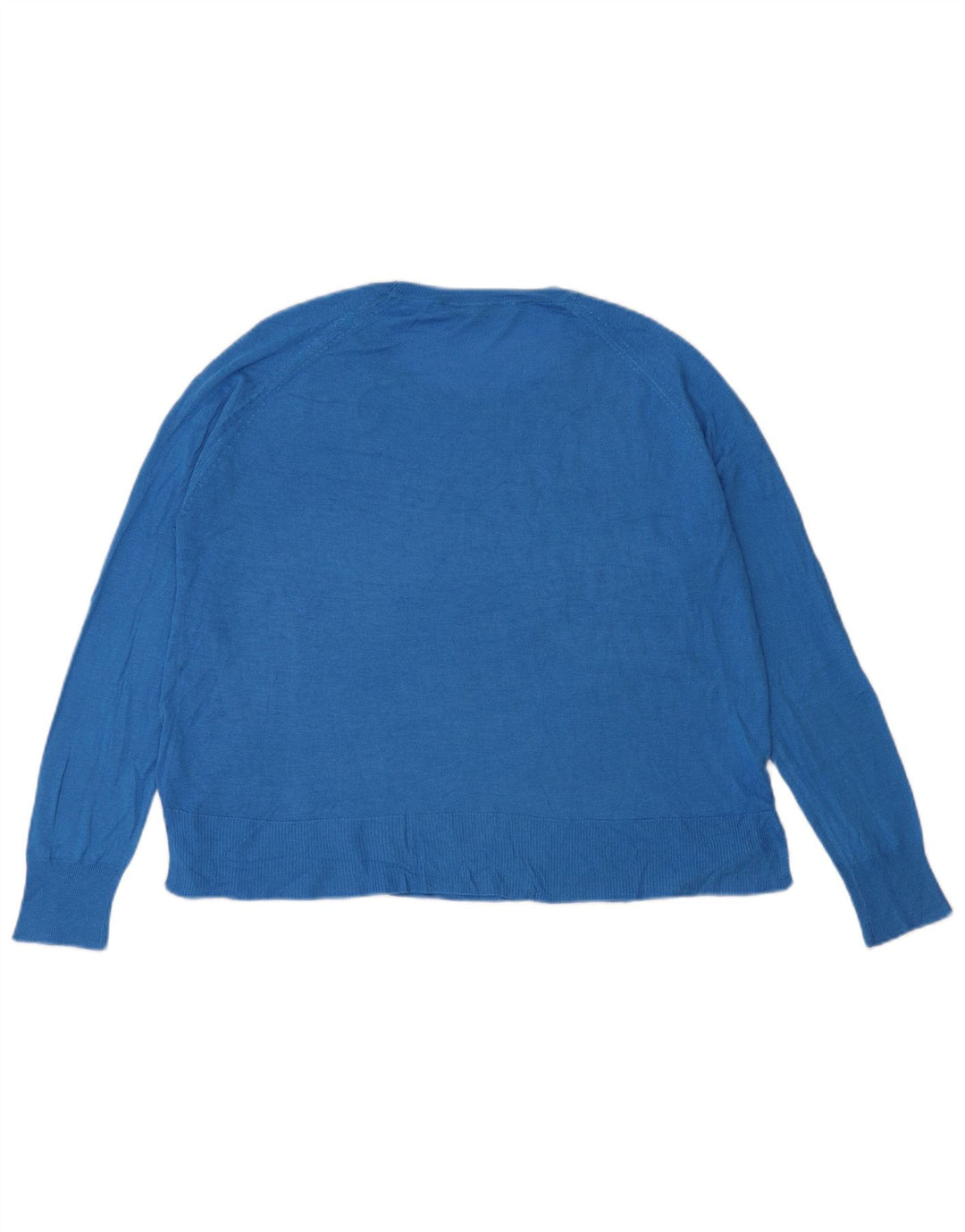 Zara Pull surdimensionné à col bateau pour femme UK 10 Petit Bleu