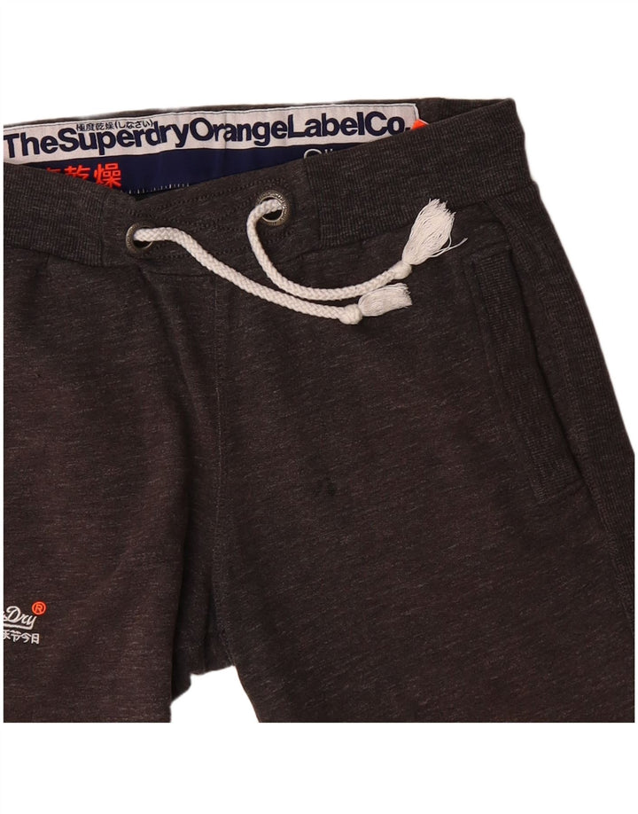 SUPERDRY Mens Slim Fit Sport Shorts Small  Grey Cotton