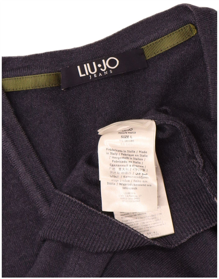 Liu Jo Cardigan Homme Pull Large Bleu Marine Laine