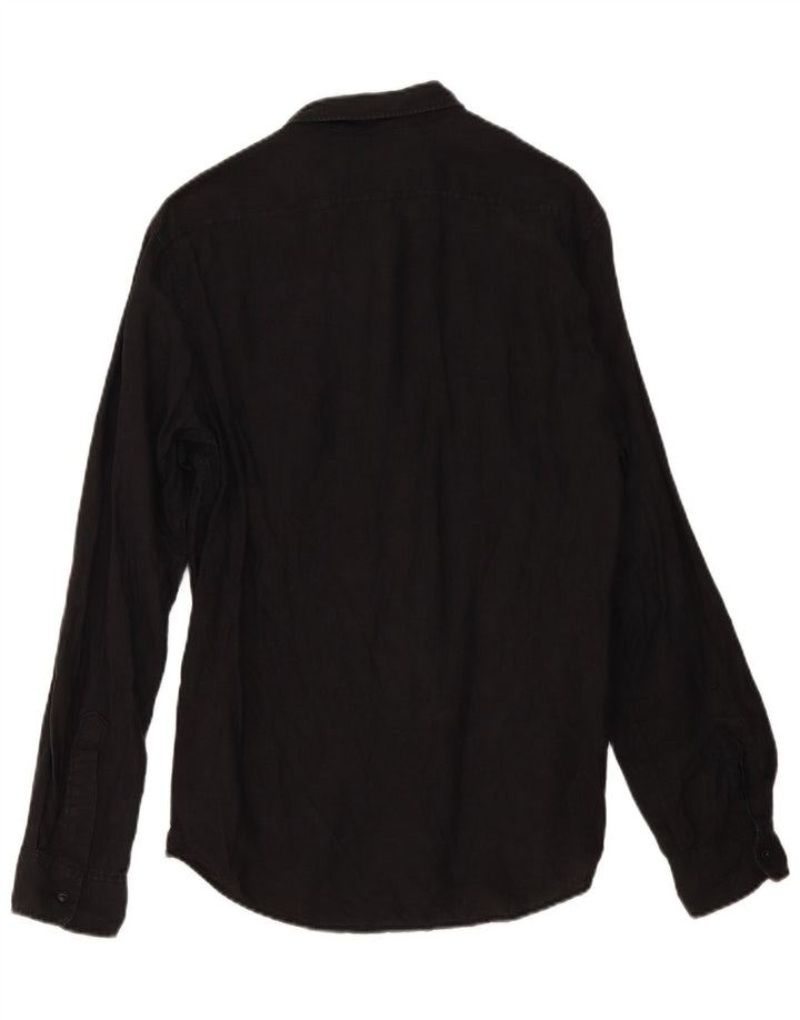 Ralph Lauren Chemise militaire pour homme en lin noir moyen