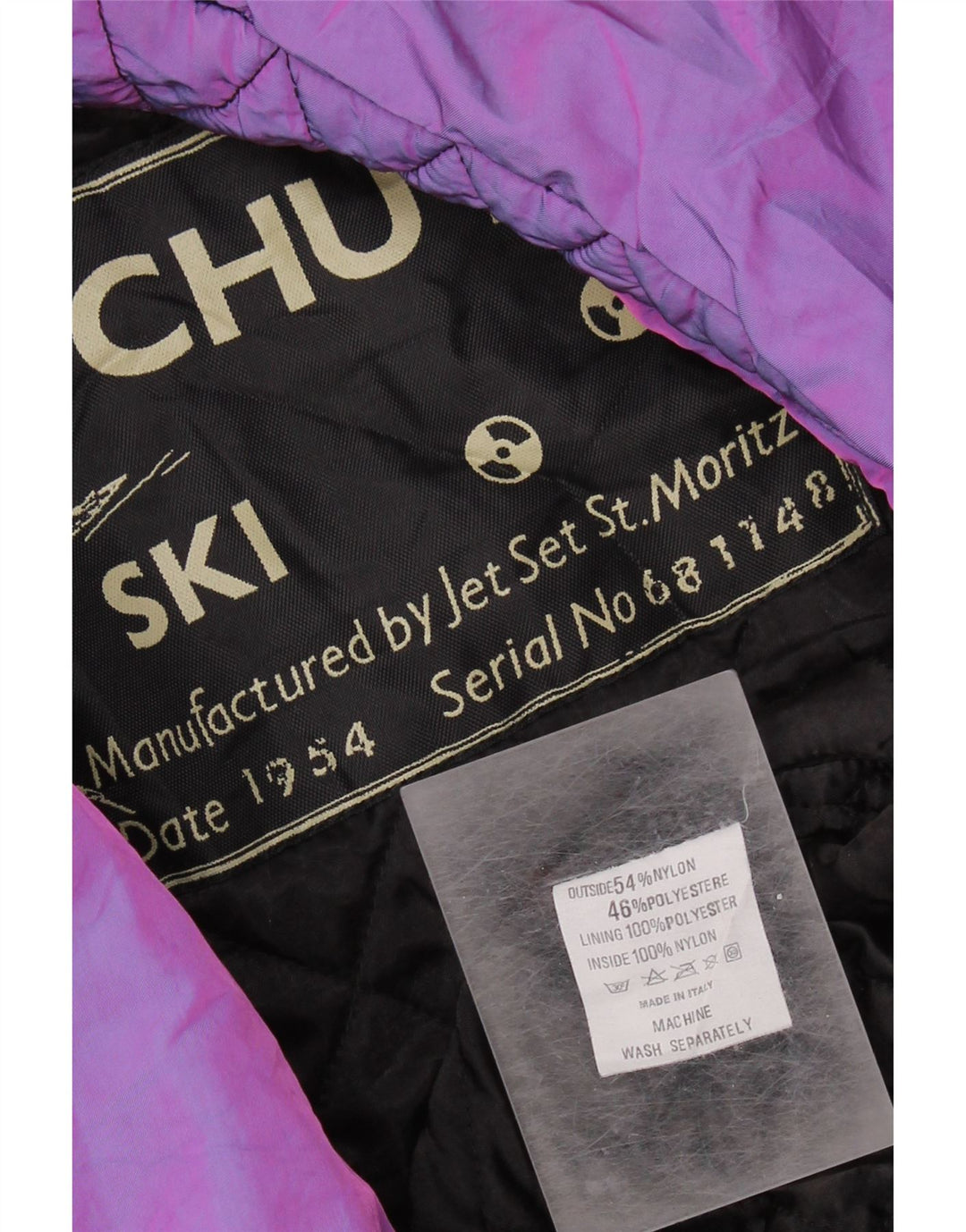 JET SET Veste de ski Air Chute pour femme UK 22 3XL Violet Nylon