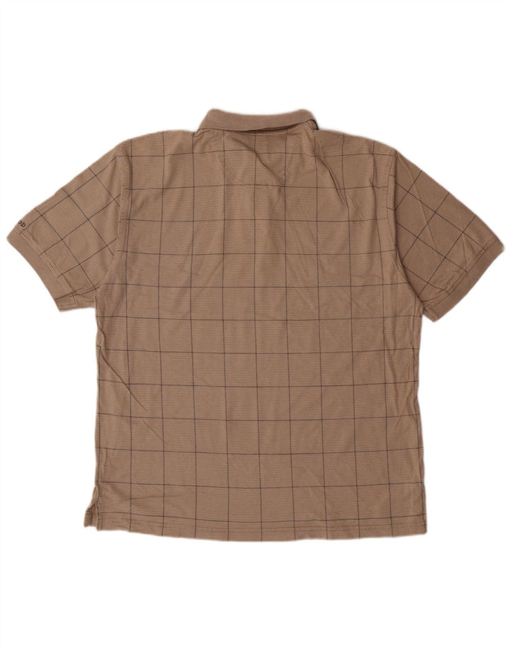 Izod Polo Homme Large Beige Géométrique Coton