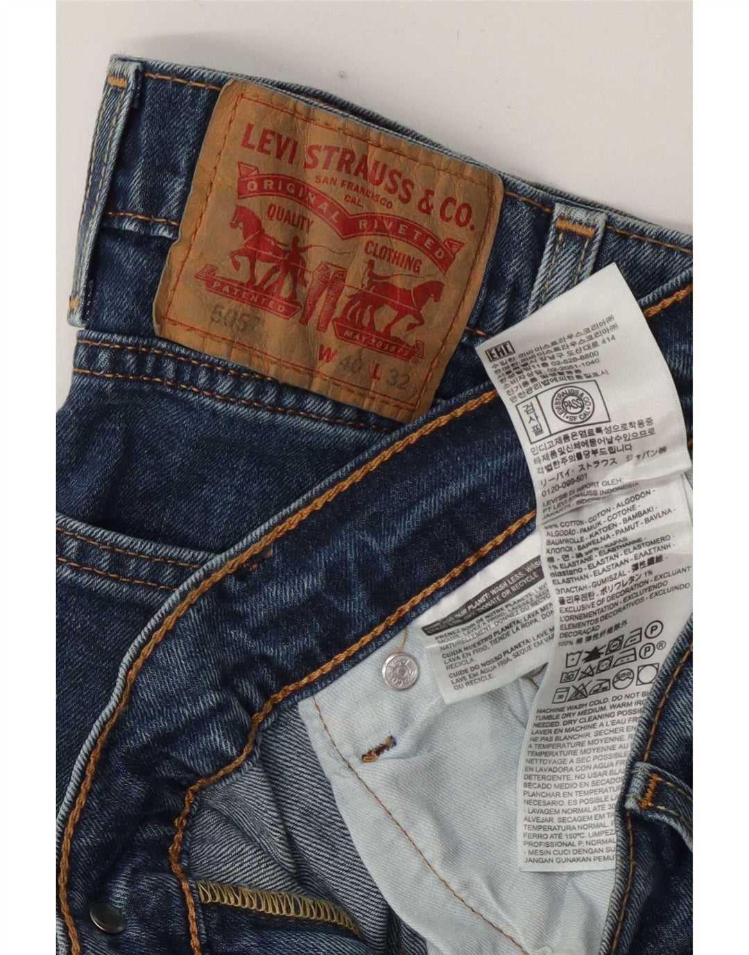 Levi's Jean Droit 505 Homme Bleu W40 L32 Coton