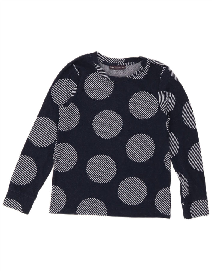 MARKS & SPENCER Pull à col rond pour femme UK 6 Small Bleu marine