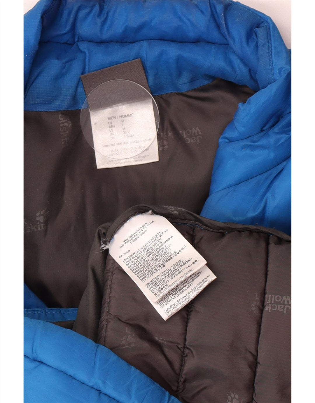 Jack Wolfskin Veste matelassée pour homme UK 36/38 Small Bleu Polyester