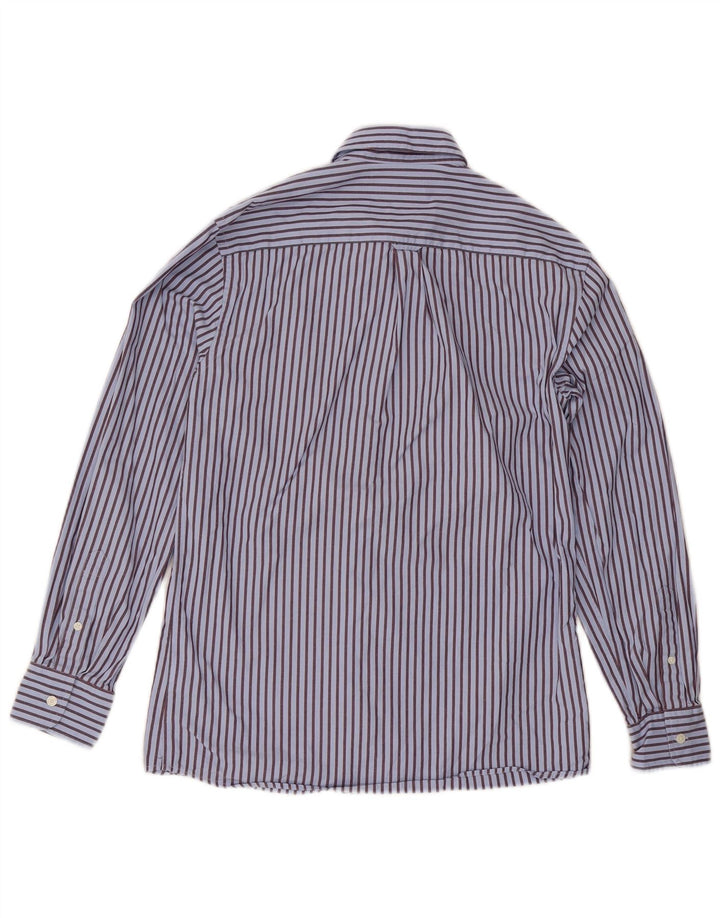 Jaeger Chemise Homme Petit Coton Bleu à Fines Rayures