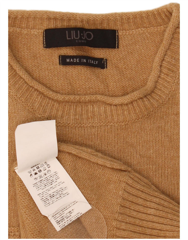 Liu Jo Pull à col rond pour femme UK 16 Large Laine Marron