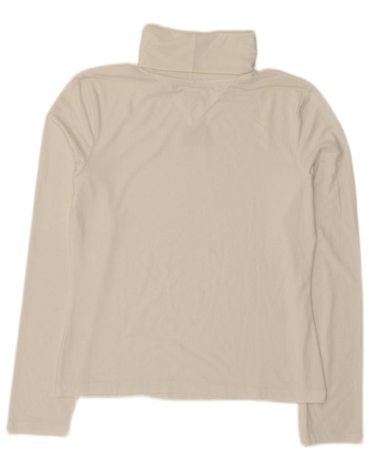 Tommy Hilfiger Haut graphique à manches longues pour femme UK 14 Large Blanc