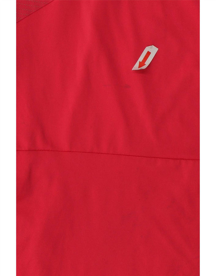 Adidas Climalite T-Shirt Top UK 10 Petit Rouge Polyester