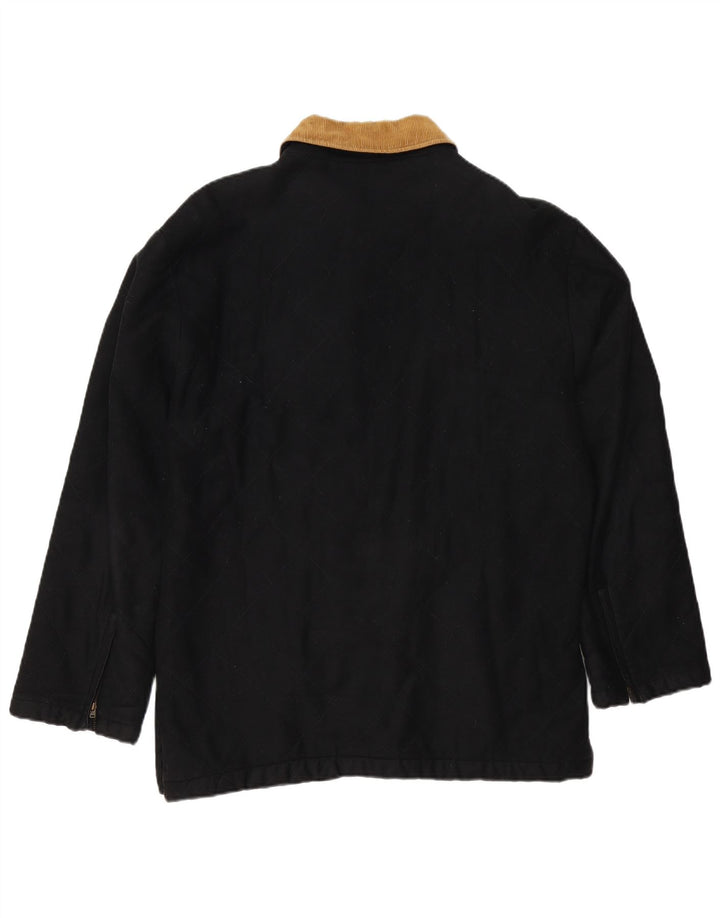 Trussardi Veste matelassée pour homme UK 38 Medium Noir Viscose