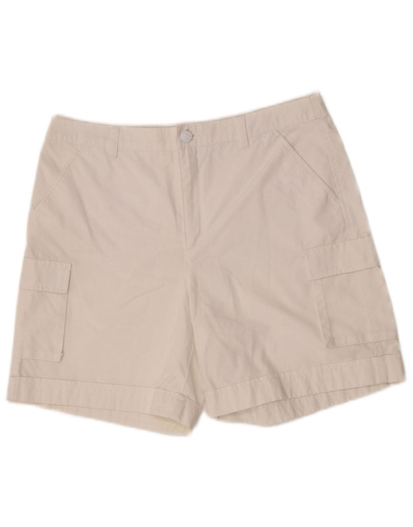 Esprit Short cargo taille haute pour femme UK 14 Large W30 Coton blanc