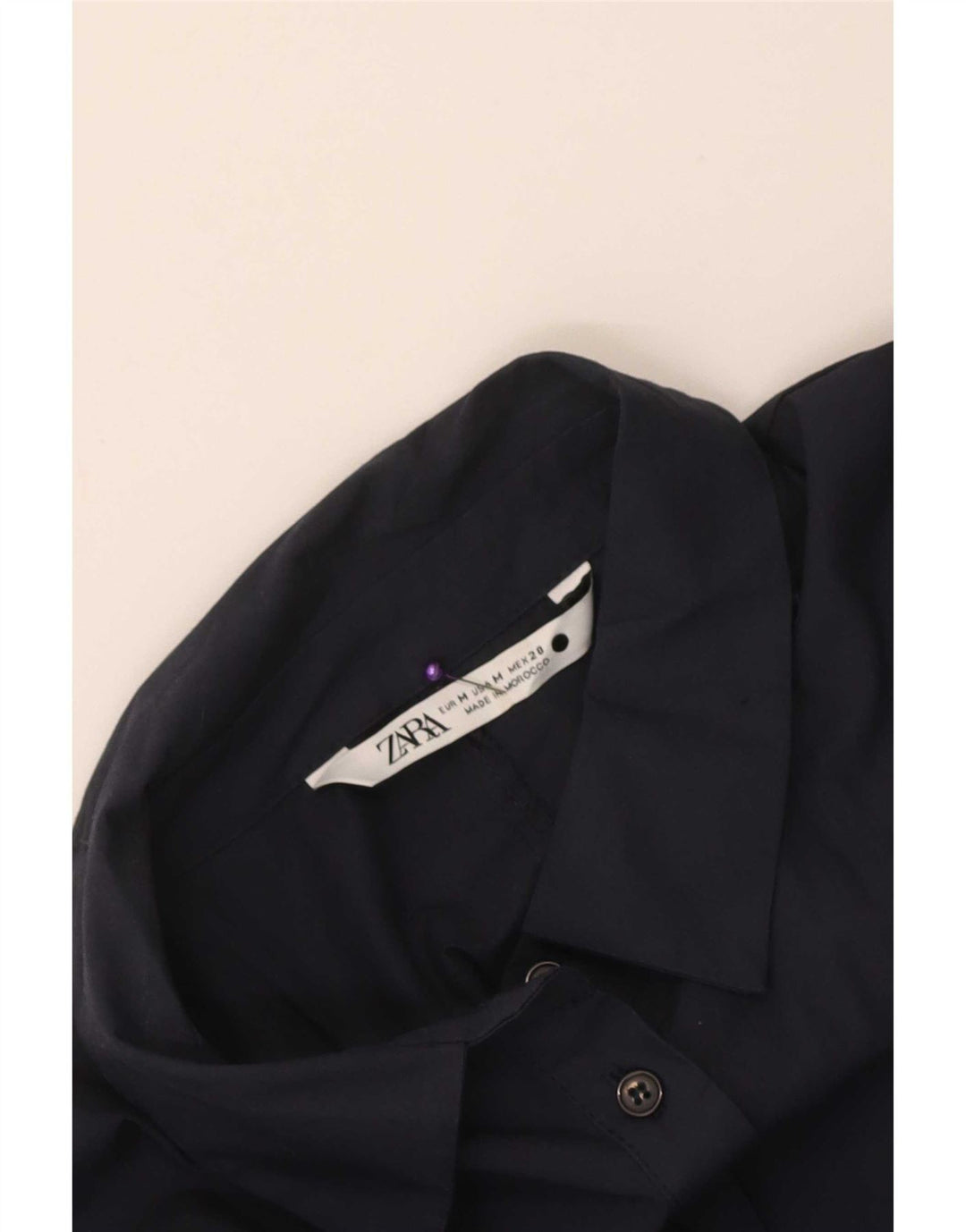 Zara Robe Maxi Femme UK 12 Bleu Marine Moyen