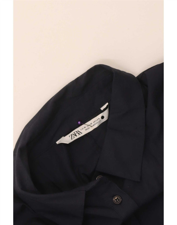 Zara Robe Maxi Femme UK 12 Bleu Marine Moyen