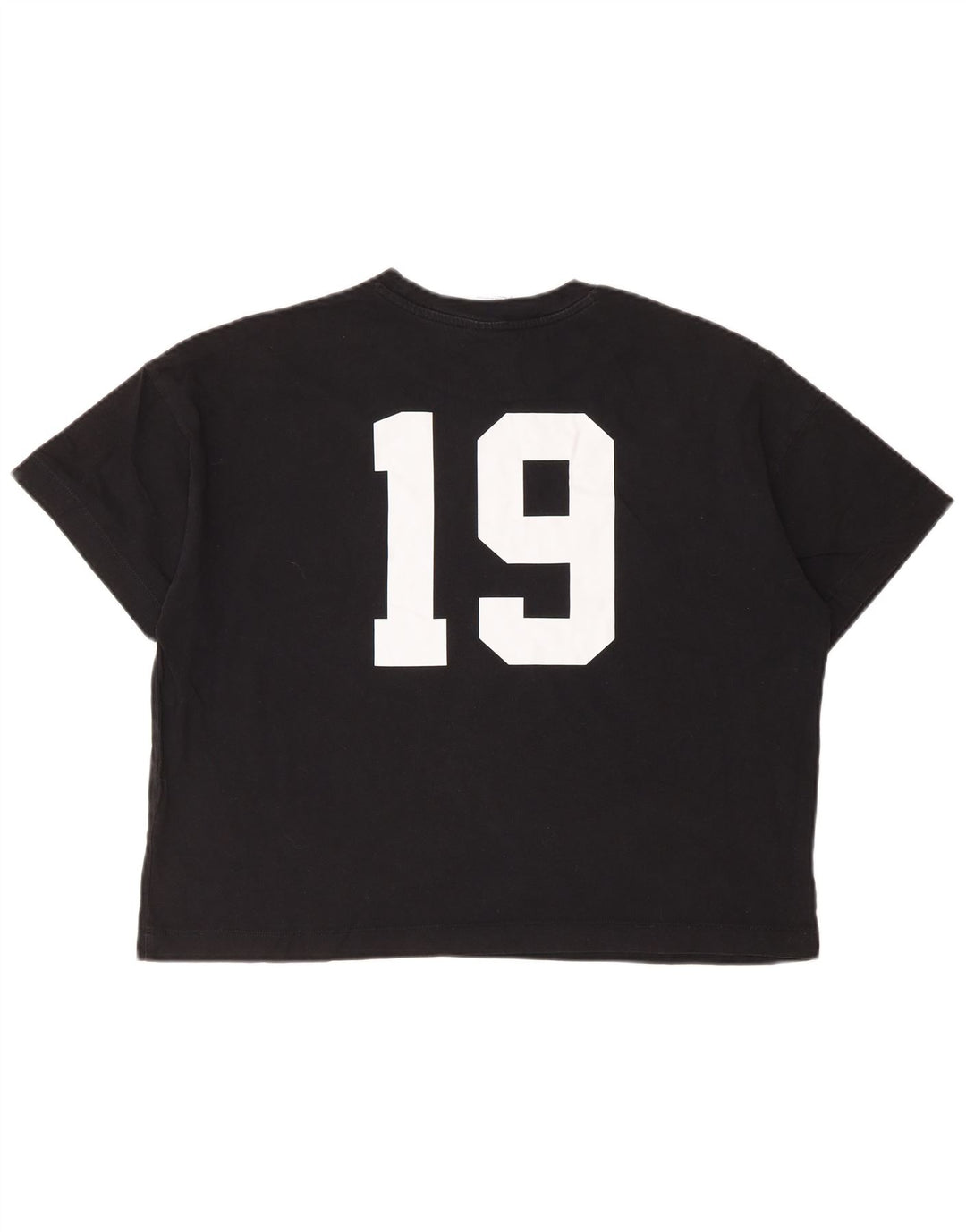 CHAMPION T-shirt court surdimensionné pour femme UK 10 Small Noir