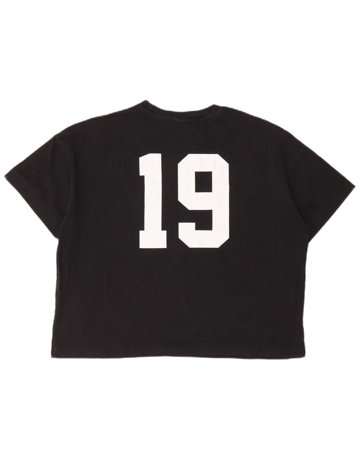 CHAMPION T-shirt court surdimensionné pour femme UK 10 Small Noir