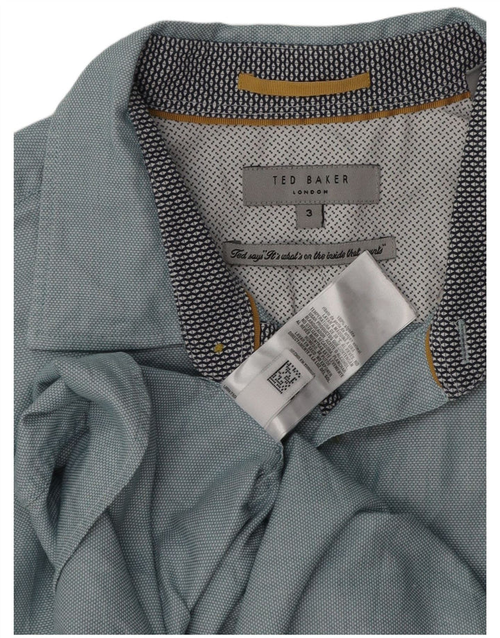 Ted Baker Chemise Homme Taille 3 Coton Bleu Moyen