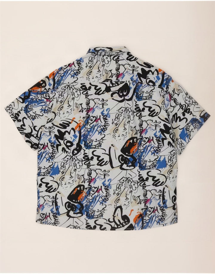 Element Chemise à Manches Courtes Homme Motif Abstrait Petit Bleu Viscose