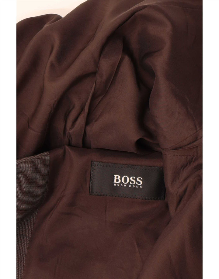 Hugo Boss Veste blazer à 3 boutons pour homme EU 46 Petite laine vierge grise