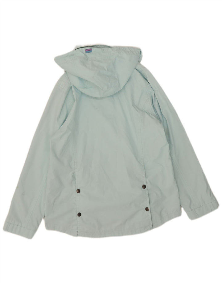 Joules Veste de pluie à capuche pour femme UK 8 Small Turquoise Polyester