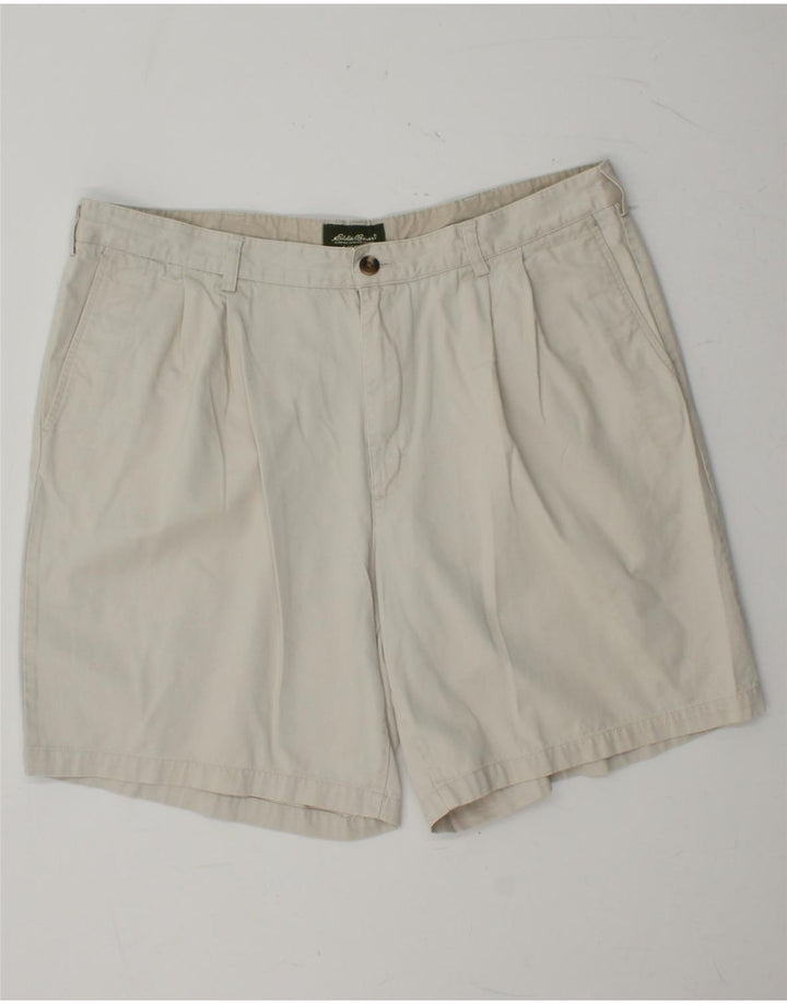 EDDIE BAUER Short Chino Pegged Homme W40 XL Coton Blanc