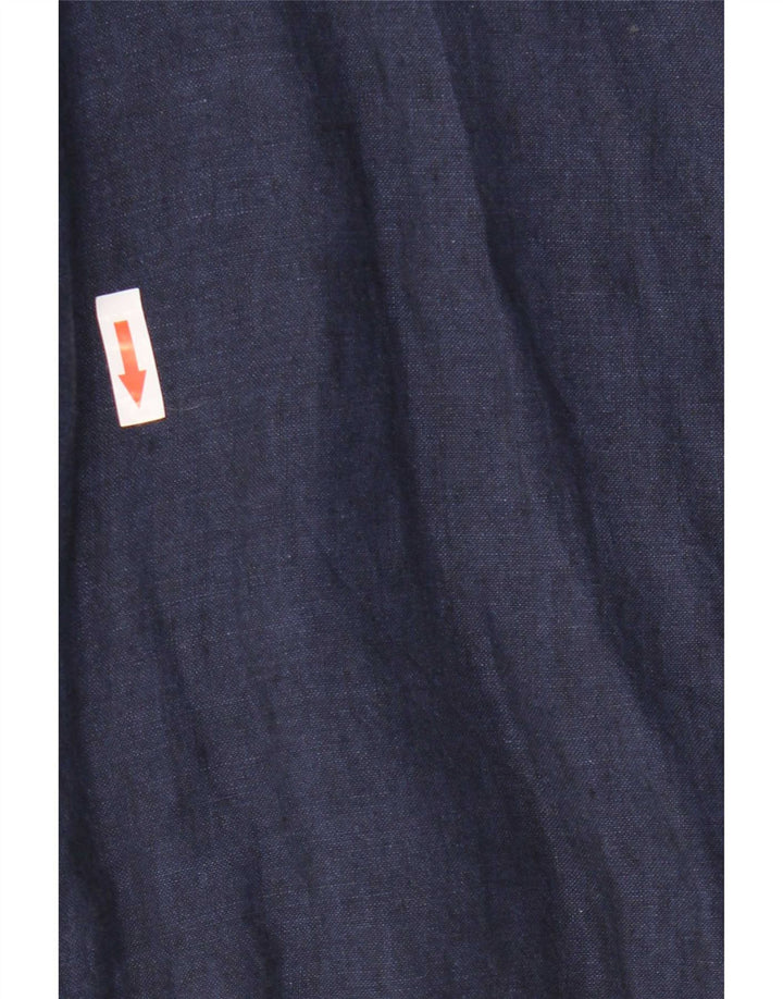 Lands End Chemise Femme UK 14 Large Bleu Marine