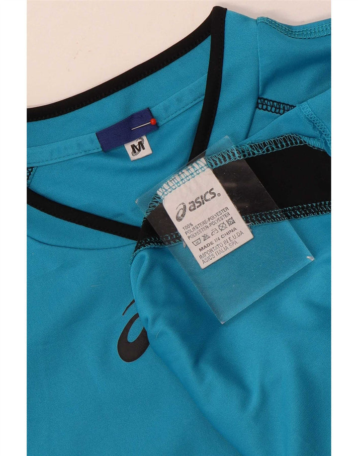 Asics T-Shirt Graphique Homme Bleu Moyen Polyester Colorblock