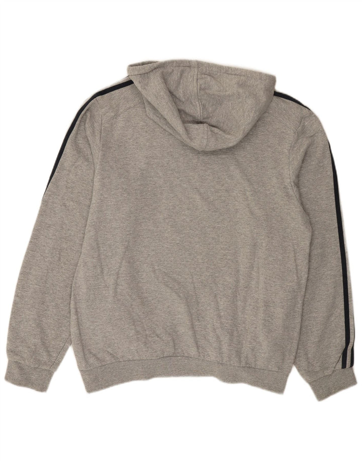Adidas Pull à capuche en coton moucheté gris moyen pour homme