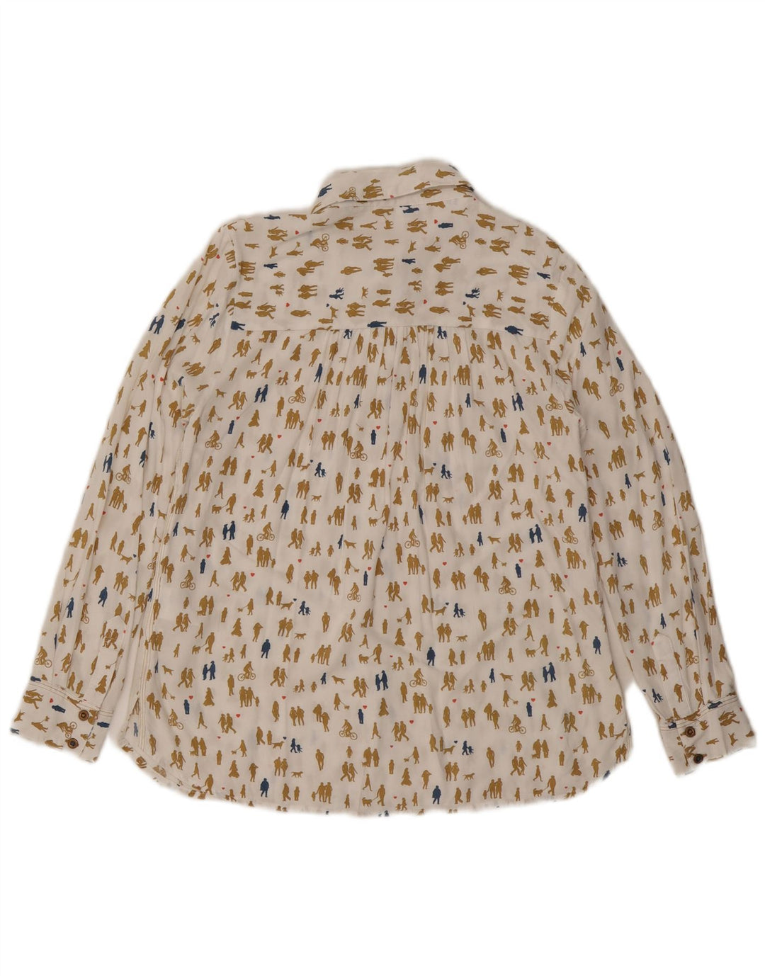 White Stuff Chemisier à motif abstrait pour femme UK 8 Small Blanc cassé