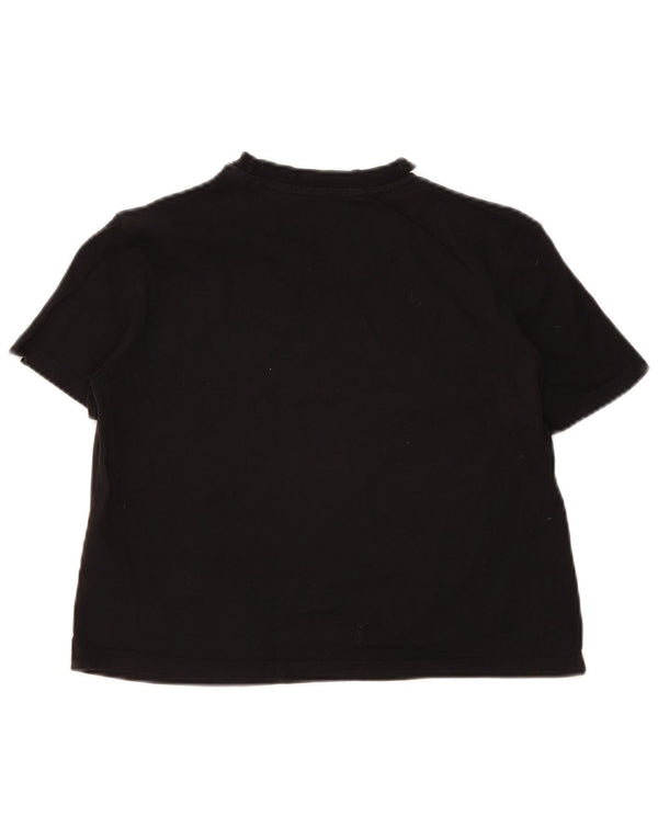 Adidas T-shirt court pour femme UK 8/10 Petit coton noir