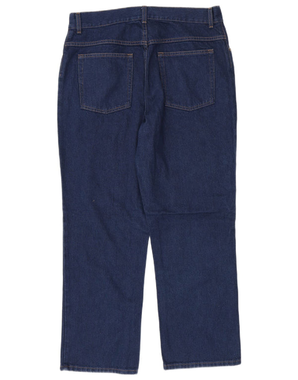 L.L.Bean Jean droit coupe originale pour femme XL W34 L28 bleu marine en coton