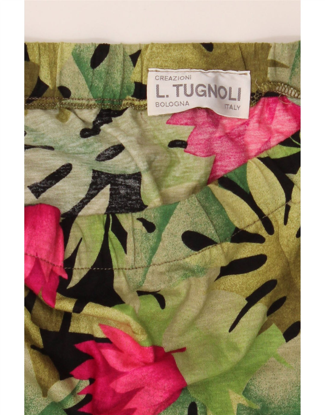VINTAGE Womens A-Line Skirt W30 Medium Green Floral Vintage Vintage and Second-Hand Vintage from Messina Hembry 