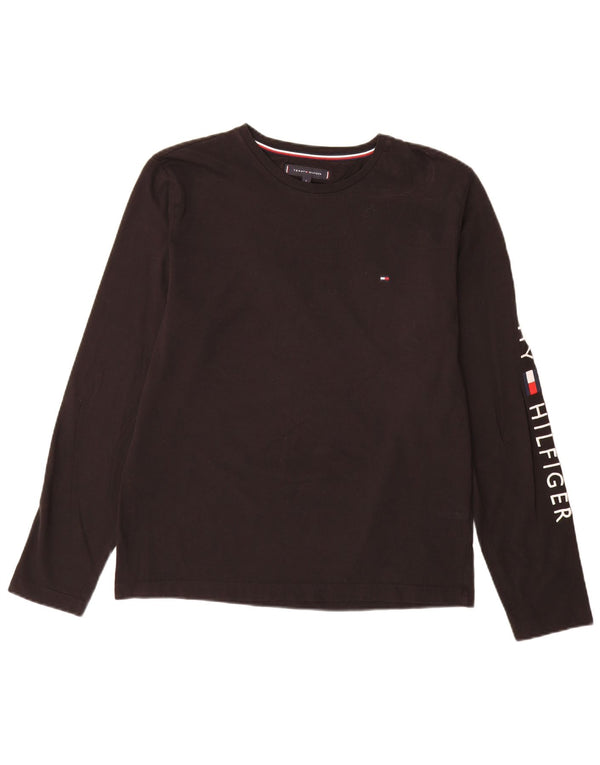 Tommy Hilfiger Haut graphique à manches longues pour hommes Grand coton noir