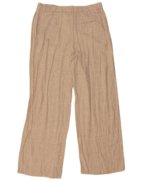 Marks & Spencer Pantalon chino large pour femme UK 14 Large W34 L30 Beige