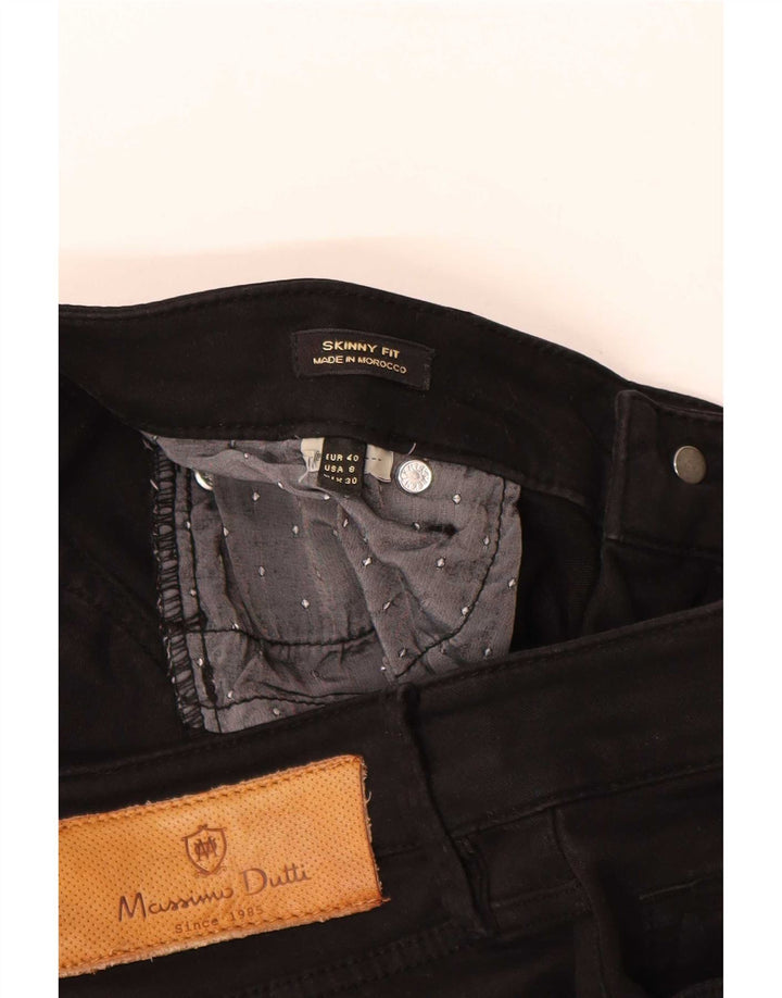 Massimo Dutti Jean skinny court pour femme EU 40 Medium W30 L26 Noir