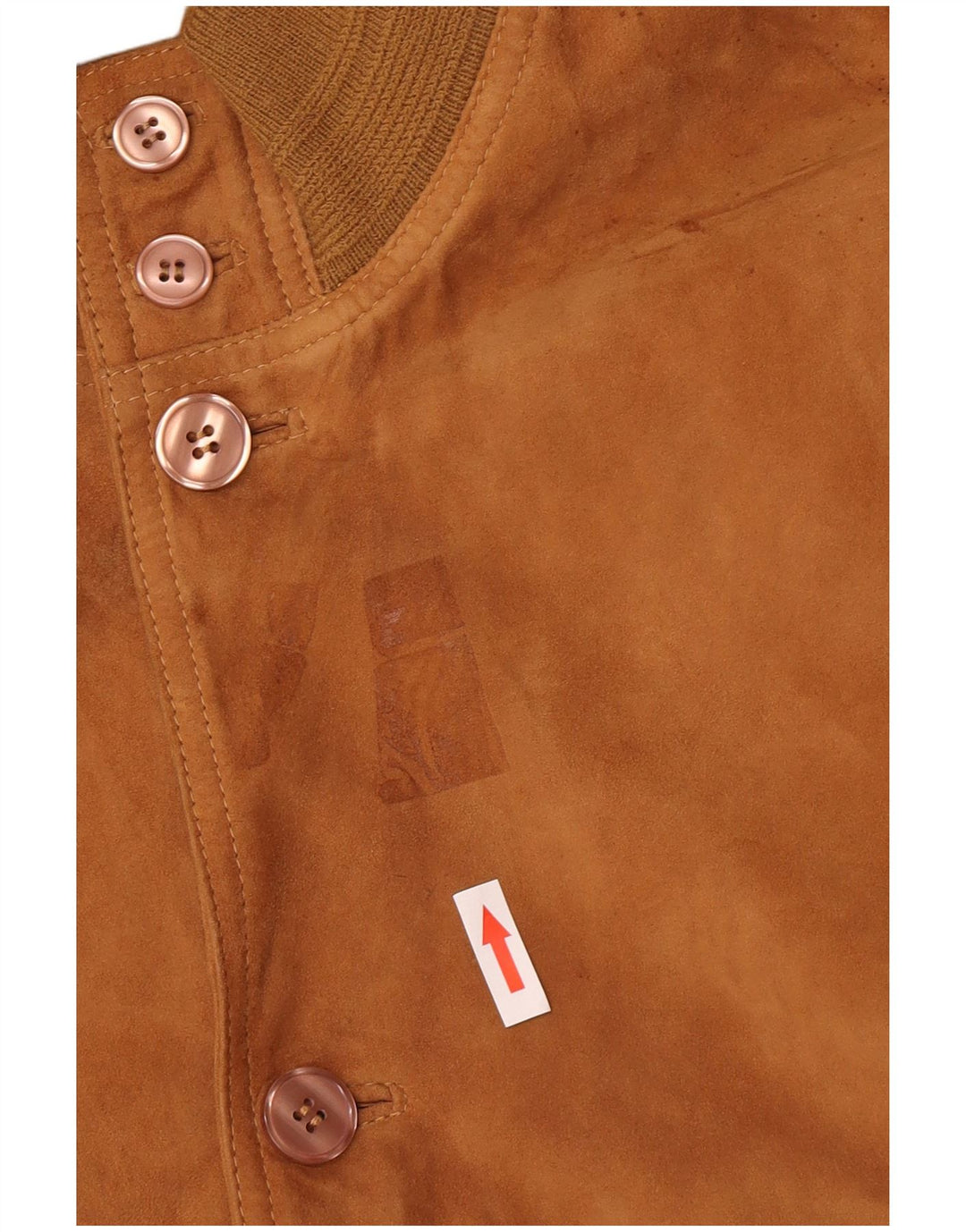 Veste Bomber En Daim Vintage Homme IT 52 XL Cuir Marron