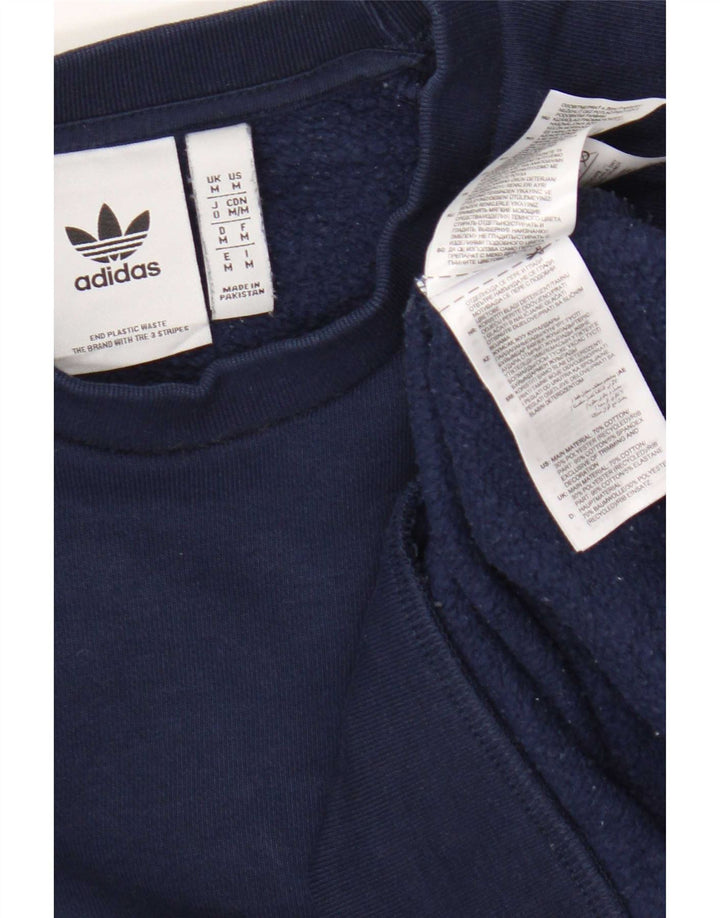 Adidas Sweat-Shirt Homme Bleu Marine Moyen Coton