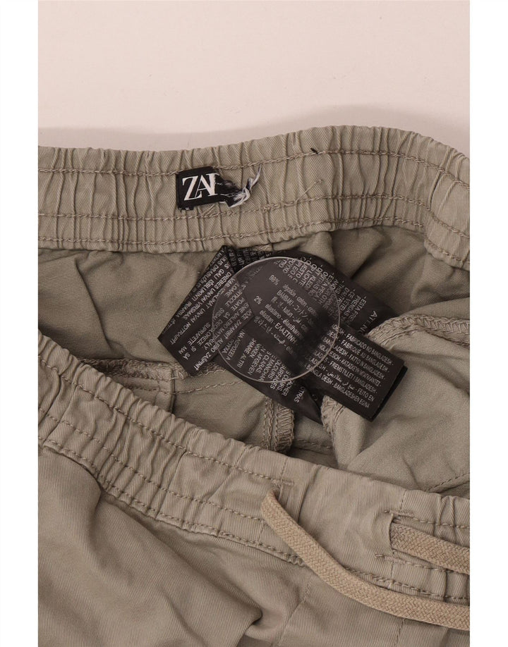 Zara Pantalon Cargo Joggers Homme W30 L27 Gris Coton