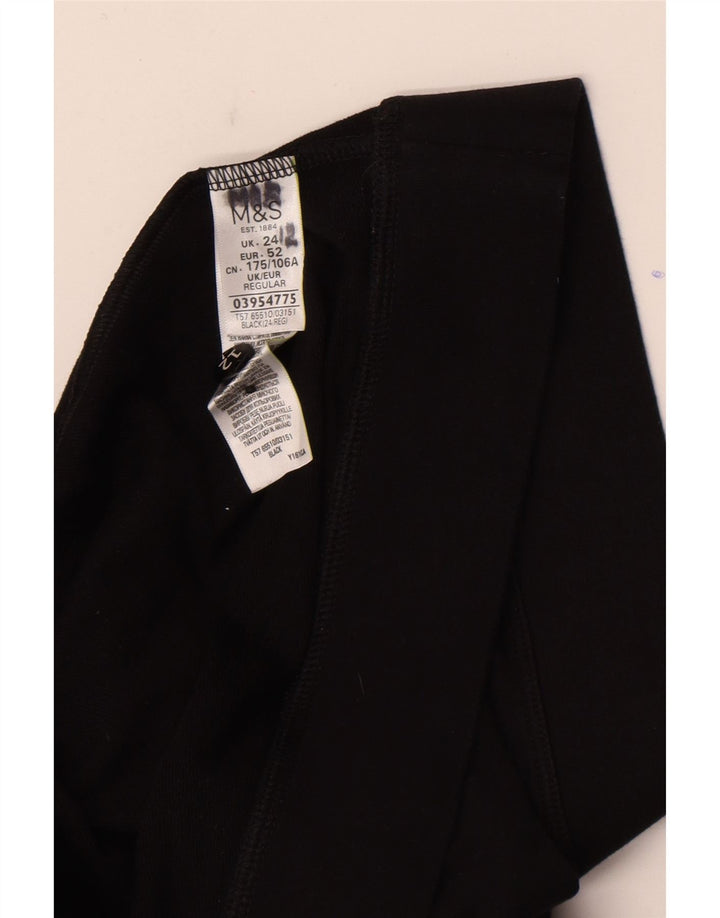 Marks & Spencer Leggings Femme UK 24 4XL Coton Noir