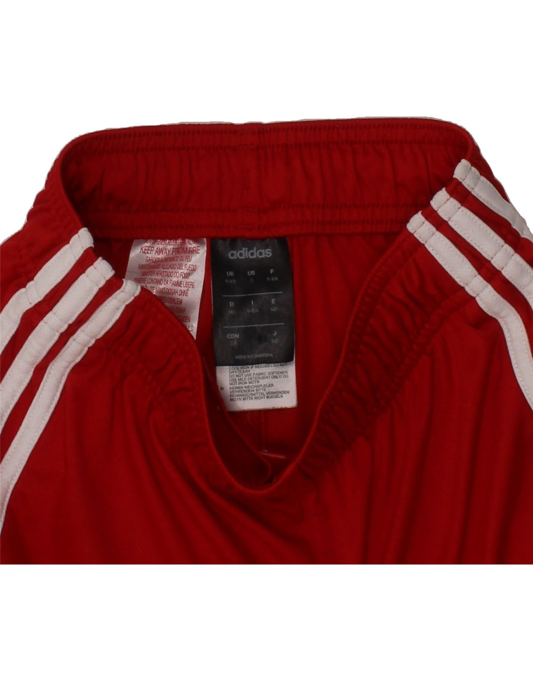 ADIDAS Boys Climalite Sport Shorts 9-10 Years  Red Polyester Vintage Adidas and Second-Hand Adidas from Messina Hembry 